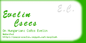 evelin csecs business card