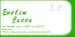 evelin csecs business card